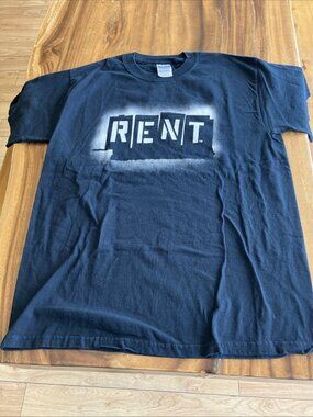 RENT The Musical Vintage Shirt Black Graphic Tee Size Medium 100% Cotton